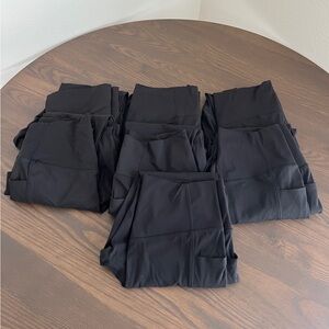Bundle of 7 Members Mark High Rise Ankle Leggings Womens L.